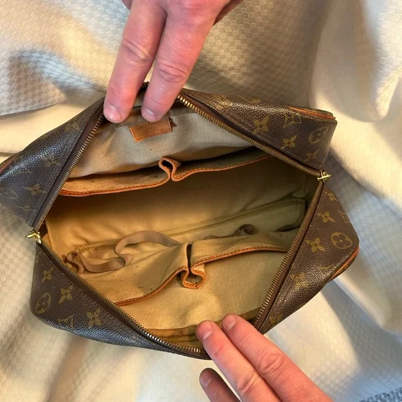 Louis Vuitton ドーヴィル Keepall Bandoulière 55 Damier Ebene Canvas - Personalisation